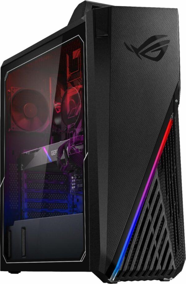 ASUS ROG Strix GT15 Liquid Cool Gaming Desktop PC, Core i7-11700KF Octa-Core, GeForce RTX 3060 Ti 8GB, 32GB RAM 3200MHz, 1TB PCIe SSD+2TB HDD, RGB, USB-C, Wi-Fi 6, HDMI/DP, RJ-45, Peripherals, Win 10